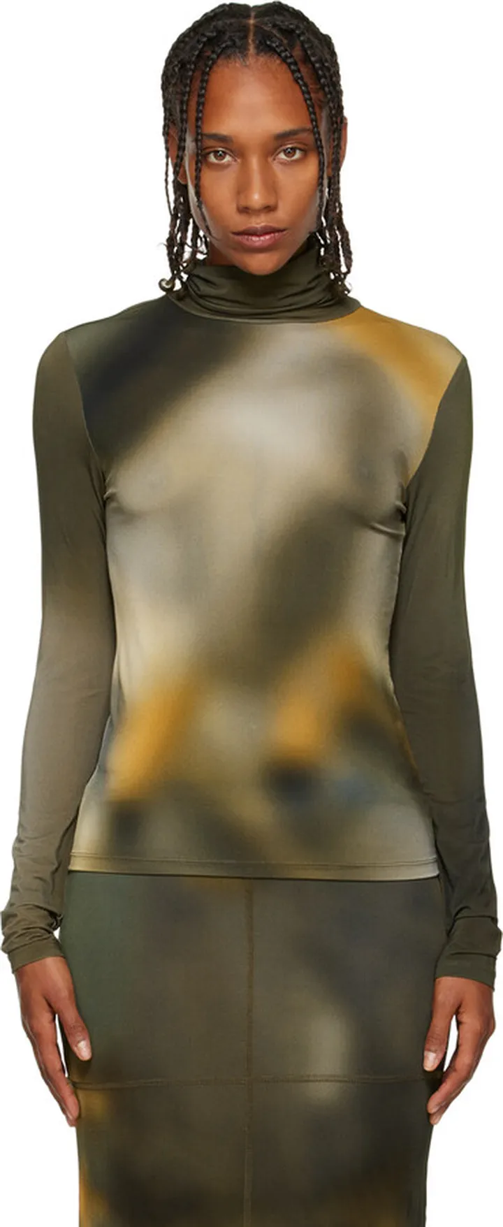 Paloma Wool Taupe Skirt Turtleneck
