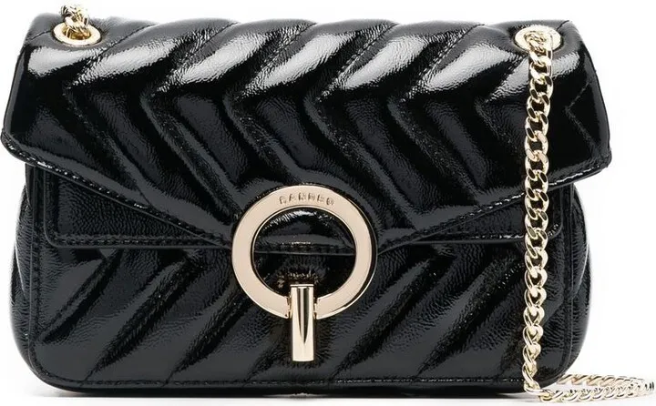 Embossed Leather Shoulder Bag