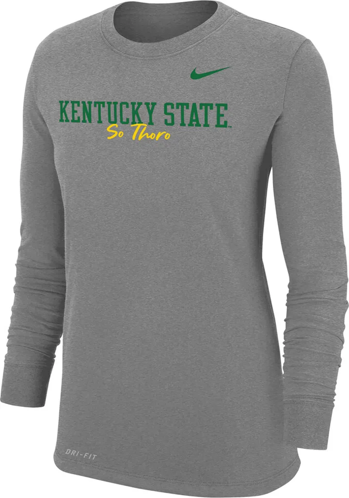 Nike Women's College Dri-FIT 365 Kentucky State Long-Sleeve T-Shirt in Grey