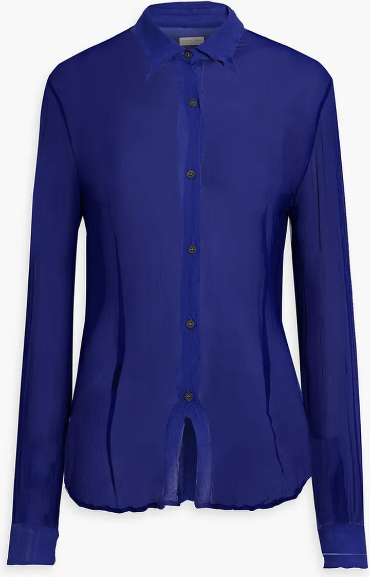 Silk-crepon blouse