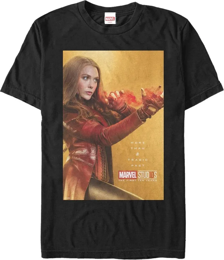 Men's Marvel 10 Years Anniversary Witch T-Shirt - Black - 5X Large
