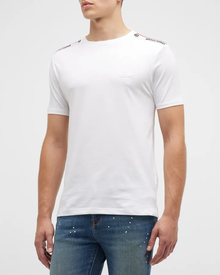 Men's Logo-Tape Crew T-Shirt