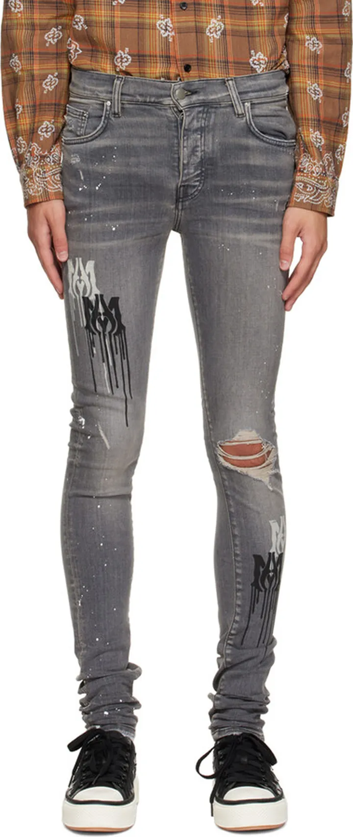 AMIRI Grey MA Stencil Jeans