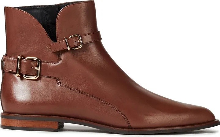 Leather ankle boots