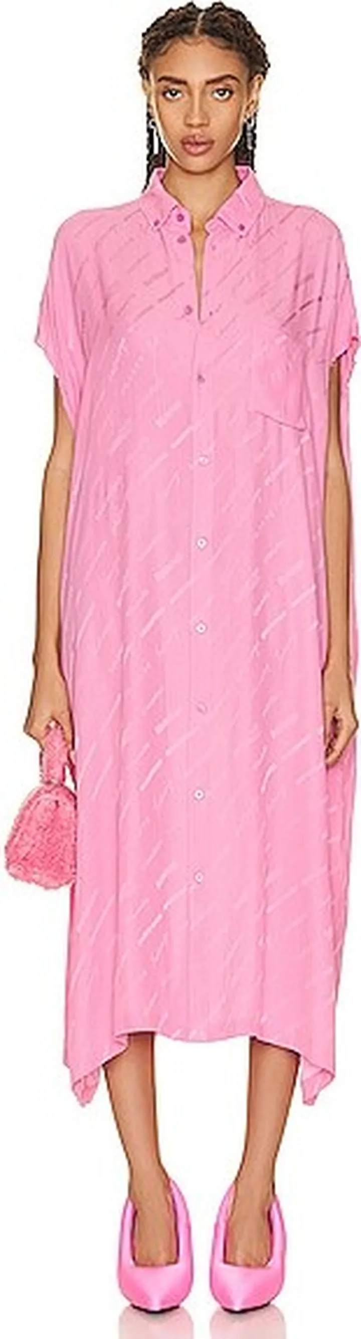 Balenciaga Rawcut Dress in Pink