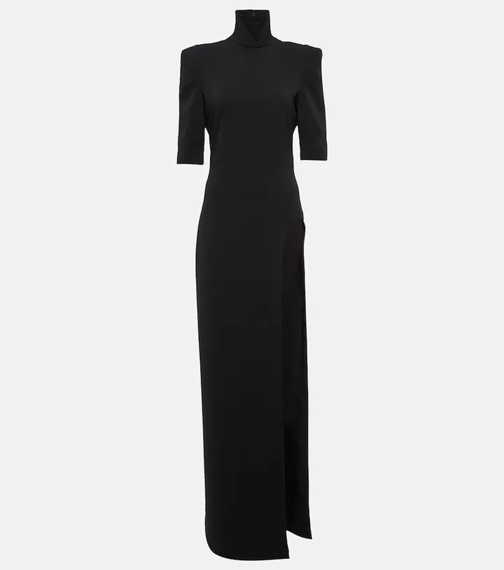 High-neck maxi dress