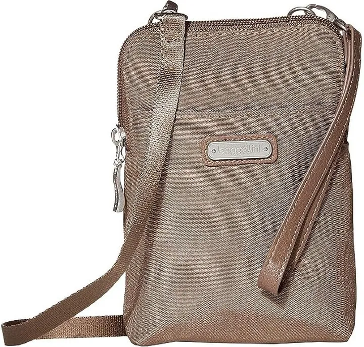 Baggallini Take Two RFID Bryant Crossbody (Portobello Shimmer) Handbags