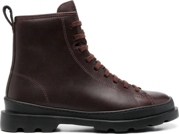 Lace-Up Leather Boots