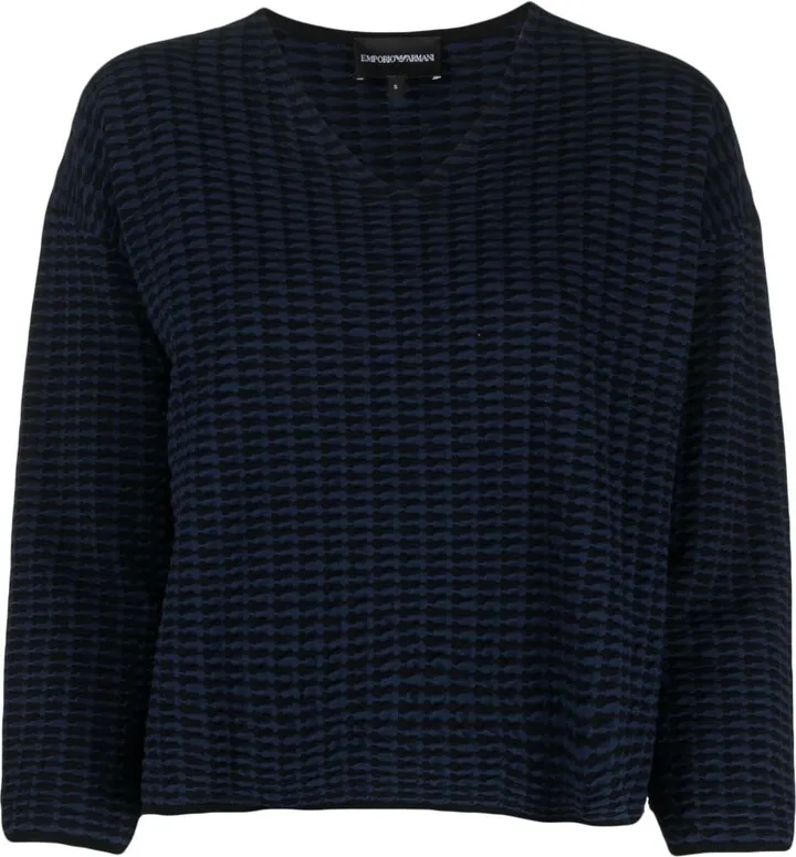 cable knit V-neck jumper