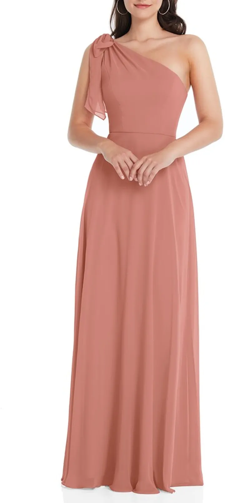 One-Shoulder Evening Gown