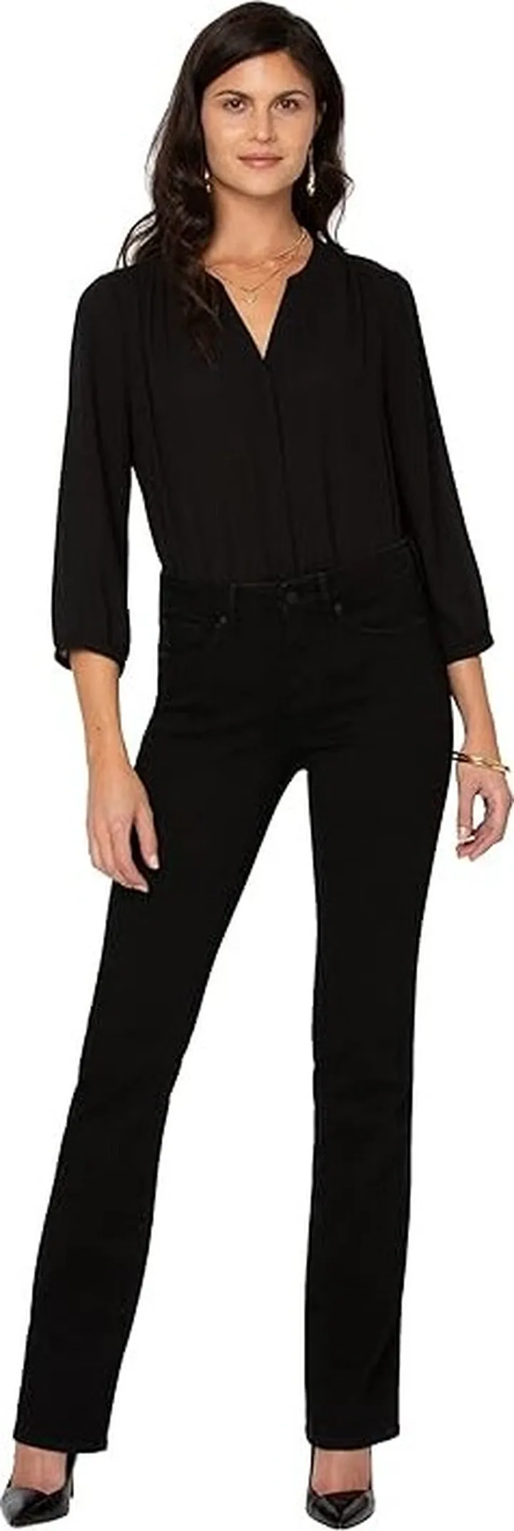 NYDJ Barbara Bootcut in Black (Black) Women's Jeans