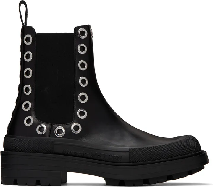 Alexander McQueen Black Boxcar Chelsea Boots