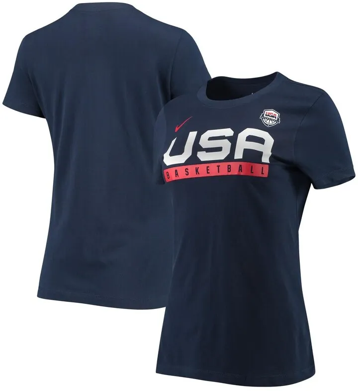Women's Nike Navy Usa Basketball Performance T-shirt