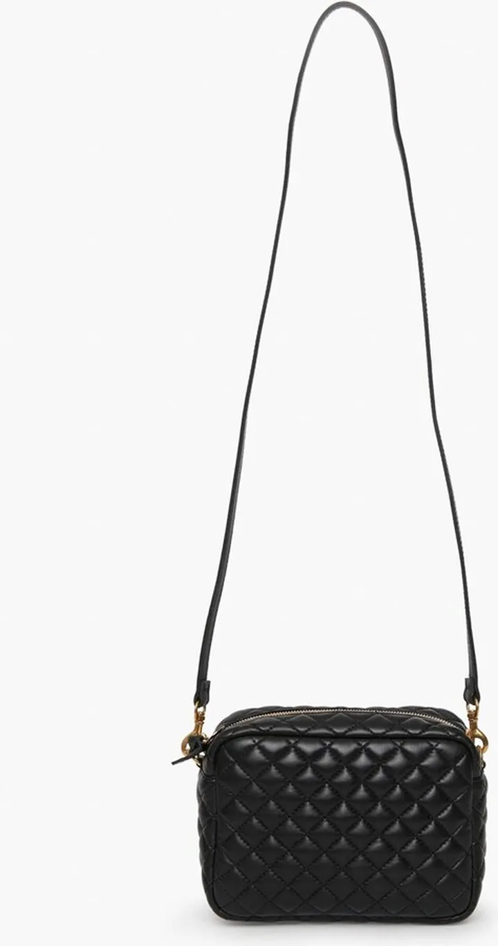 Black Quilted Midi Sac