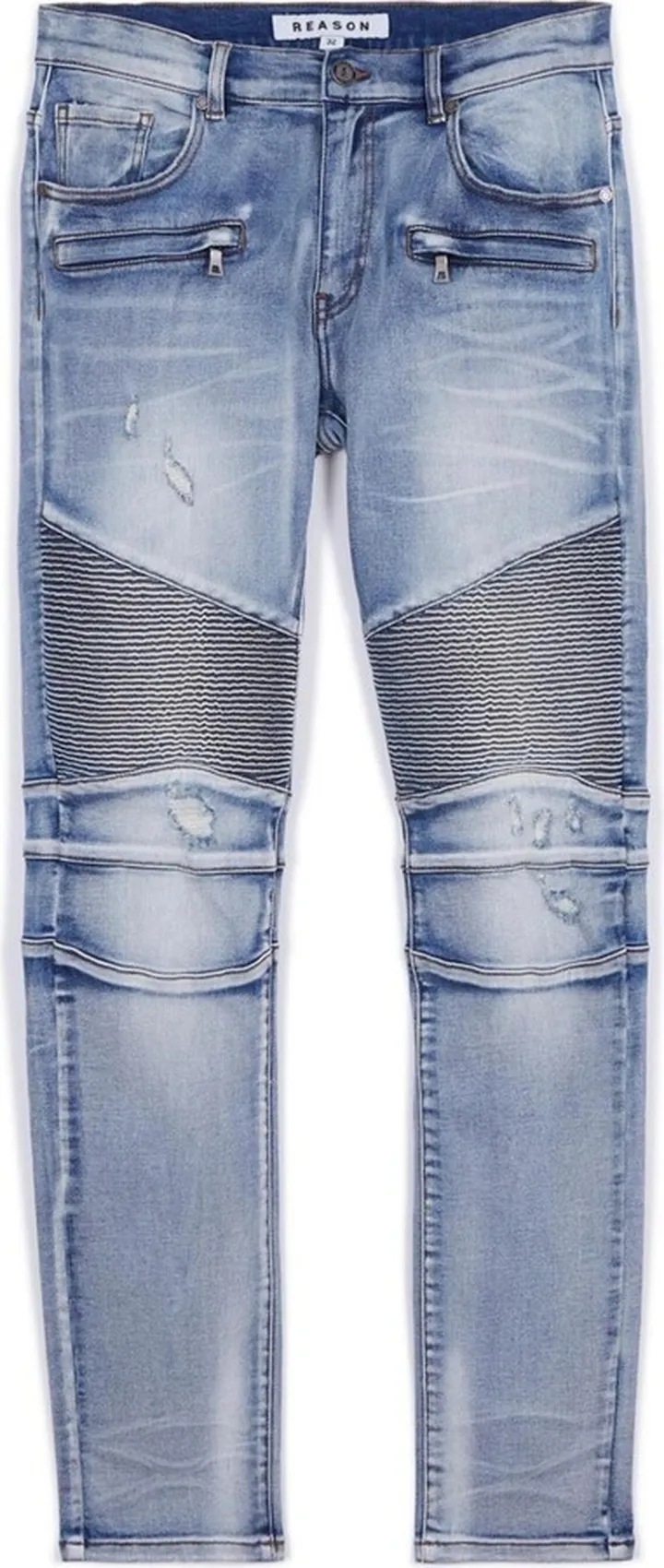Reason Men's Big and Tall Pines Skinny Denim Jeans