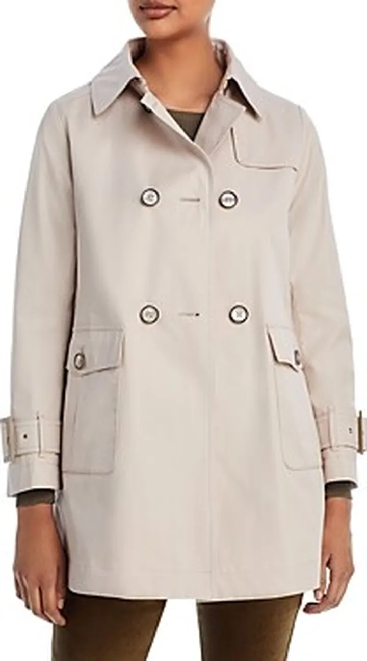 Herno Monogrammed Double-Breasted Trench Coat