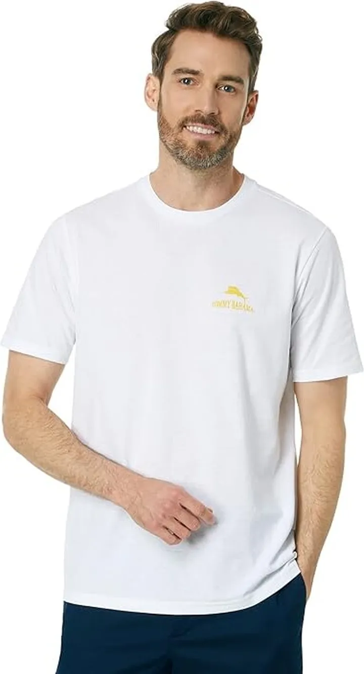 Tommy Bahama Shake One For The Team Tee (White) Men's Clothing