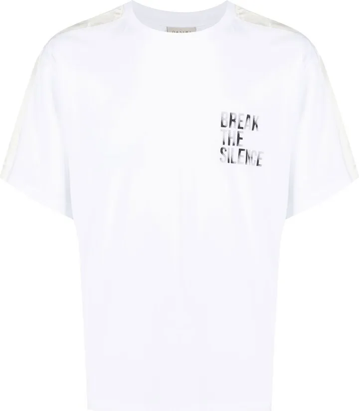 slogan-print T-shirt
