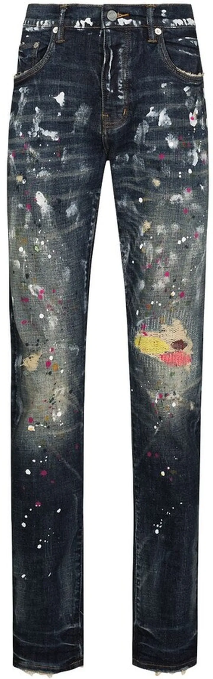 Paint Splatter Distressed Jeans