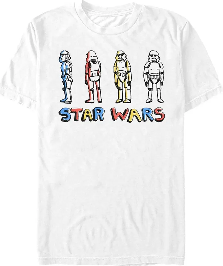 Men's Star Wars Stormtroopers Color Twirl T-Shirt - White - 3X Large