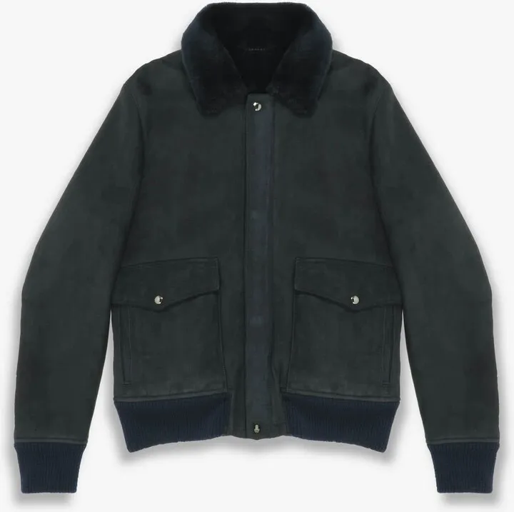 Shearling leather Bomber
