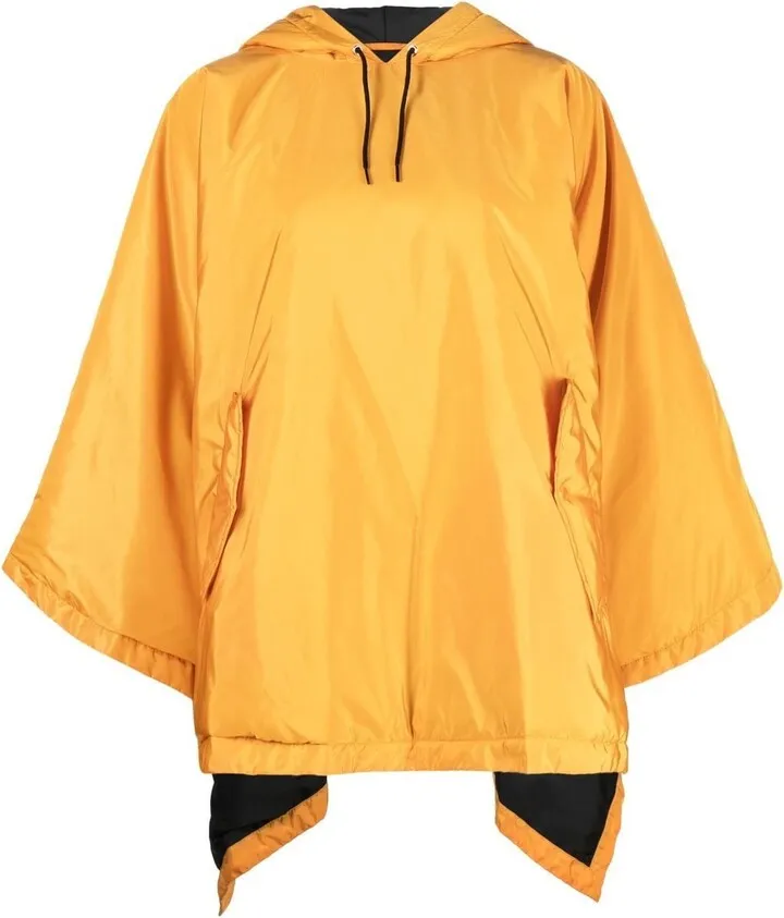 Drawstring Hooded Poncho