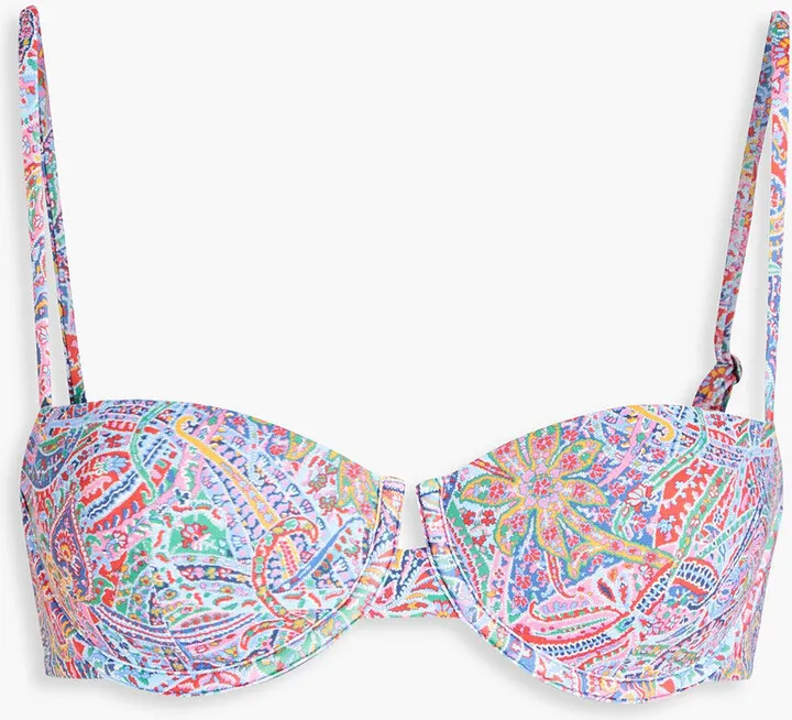 Dalia printed underwired bikini top