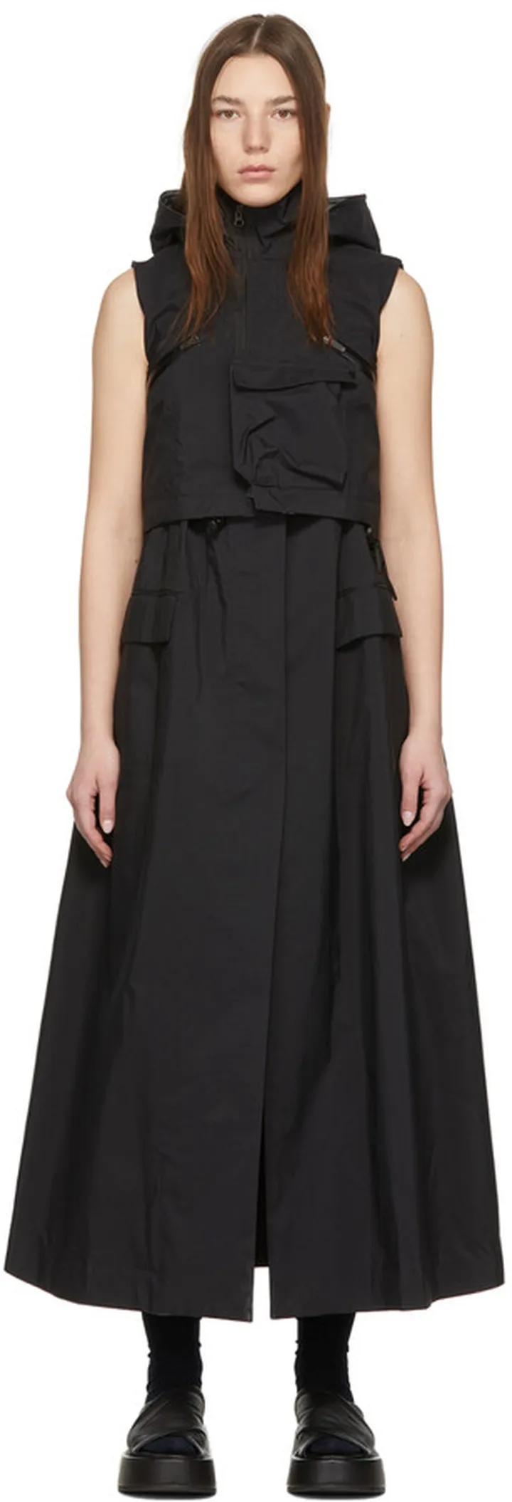 sacai Black ACRONYM® Edition Sleeveless Coat