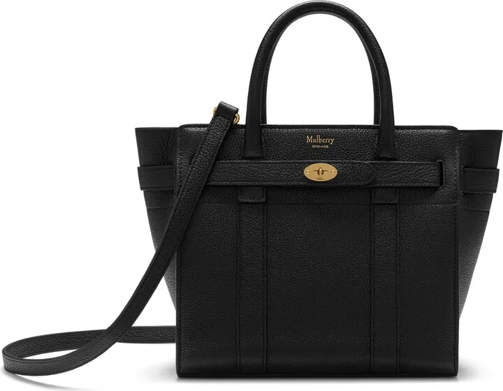 Mini Zipped Bayswater Leather Tote