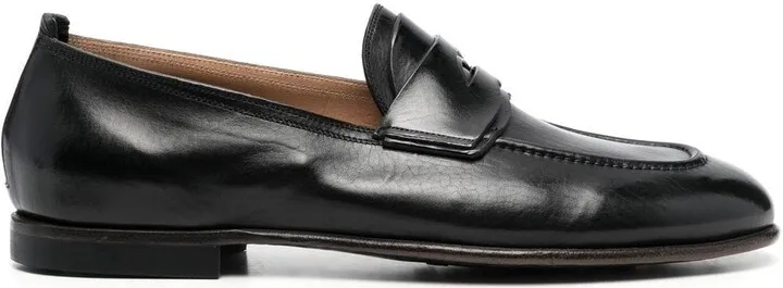 Polished-Finish Leather Loafers
