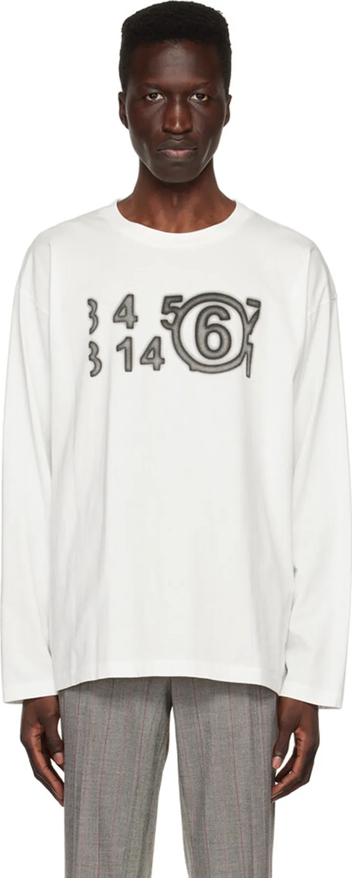 MM6 Maison Margiela Off-White Zoom Long Sleeve T-Shirt