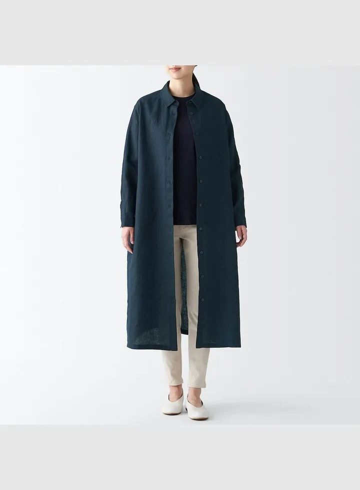 Linen Long Sleeve Dress