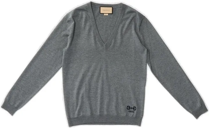 Gucci V-Neck Long-Sleeved Jumper