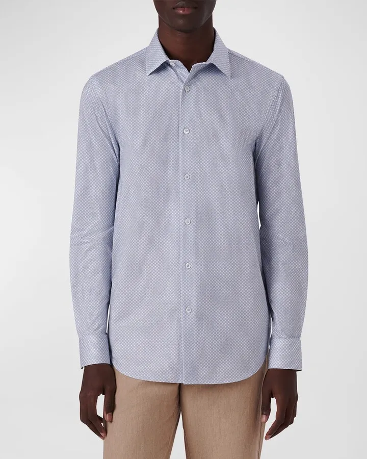Men's OoohCotton Tech Mandala-Print Sport Shirt