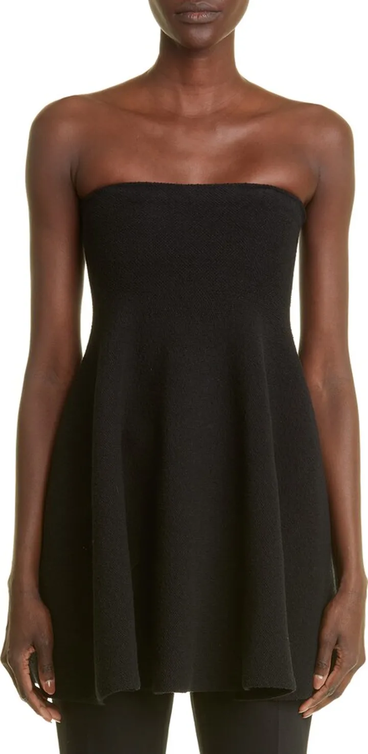 Strapless Bouclé Minidress