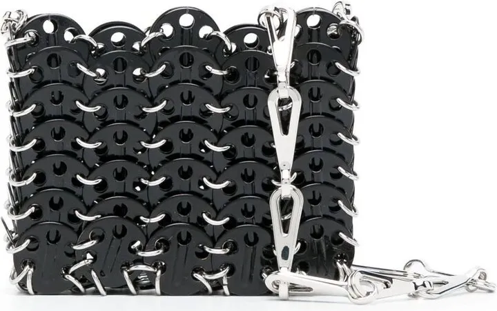 Black Paillette Chainmail Shoulder Bag