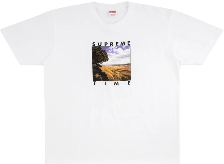Time-print cotton T-shirt