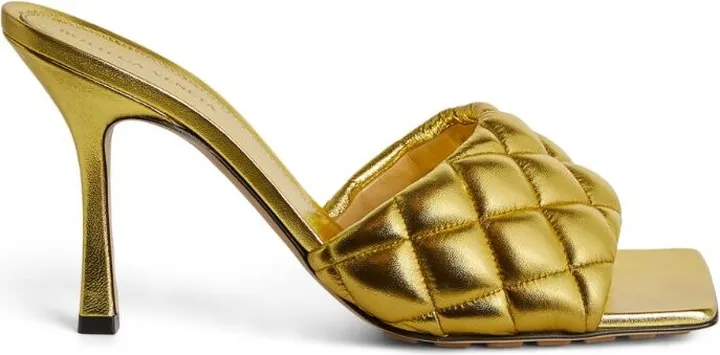 Bottega Veneta Quilted Leather Lido Mules 90