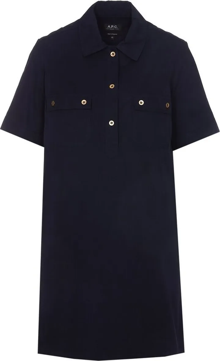A.P.C. Short-Sleeved Mini Shirt Dress