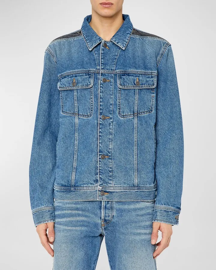 Men's D-Barcy-Rs Denim Trucker Jacket