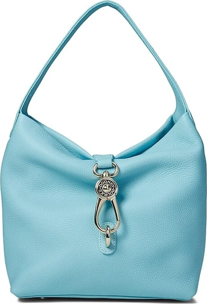 Dooney & Bourke Pebble II Small Logo Lock Sac (Caribbean Blue) Handbags