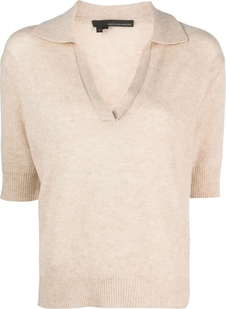 U-neck cashmere top