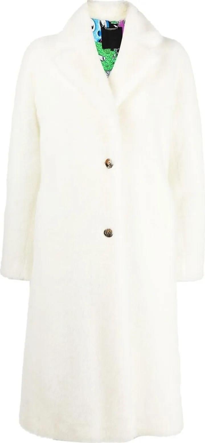 Monster-Print Faux-Fur Coat