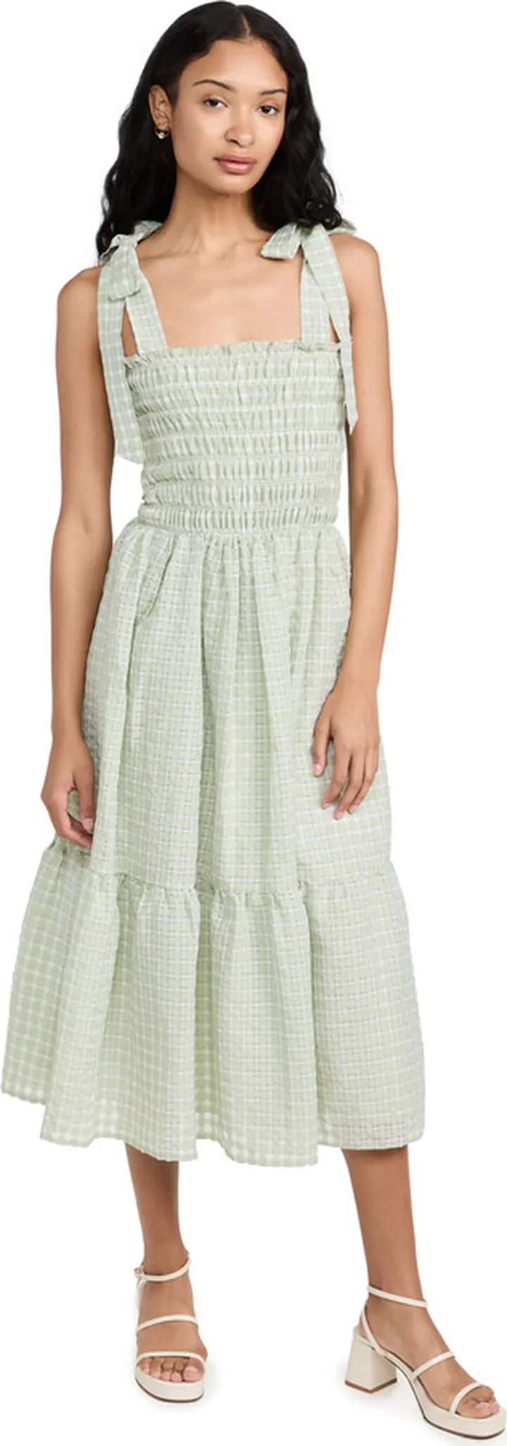 En Saison Piper Smocked Midi Dress