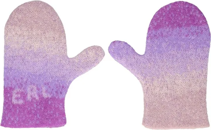 Mohair blend gradient logo gloves