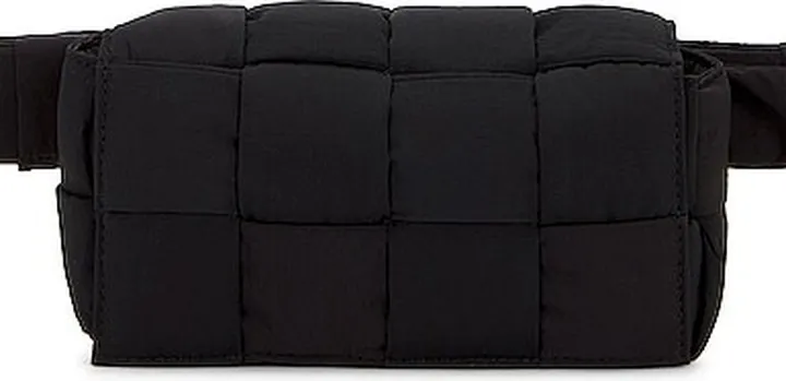 Bottega Veneta Mini Cassette Padded Belt Bag in Black