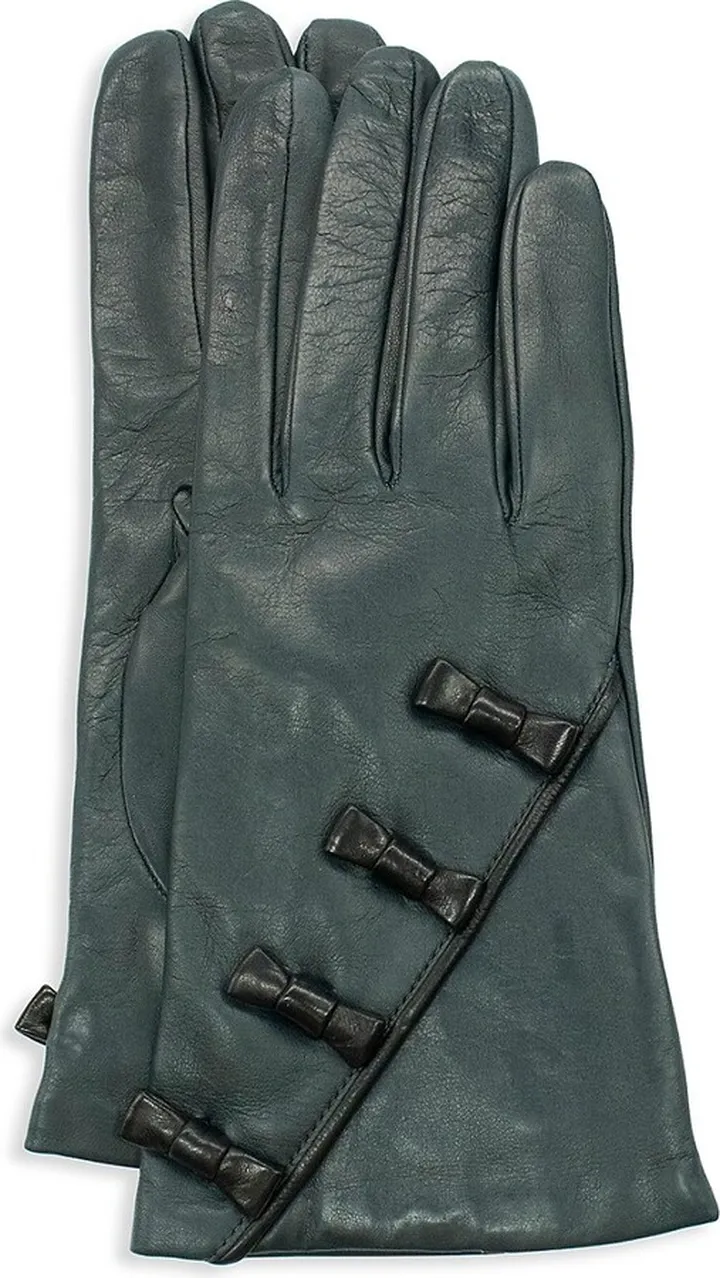 9 Bow Long Leather Gloves