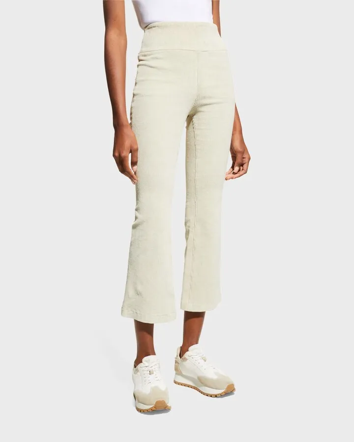 Cropped Flare Corduroy Leggings
