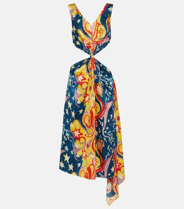 Printed midi dress