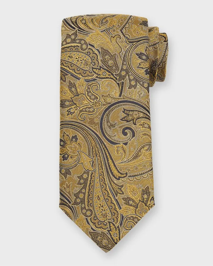 Men's Paisley Jacquard Silk Tie
